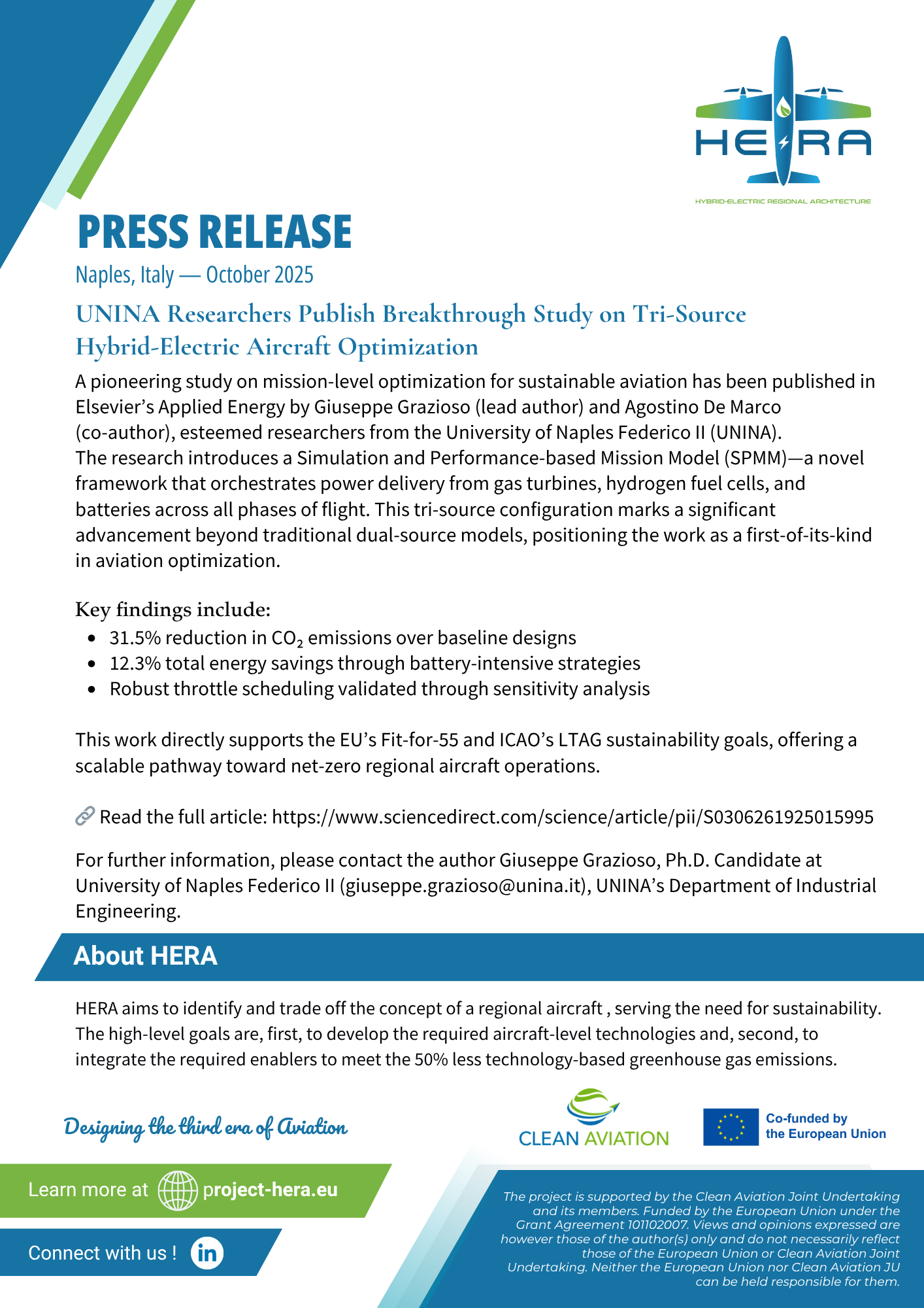 HERA UNINA Press Release Cover